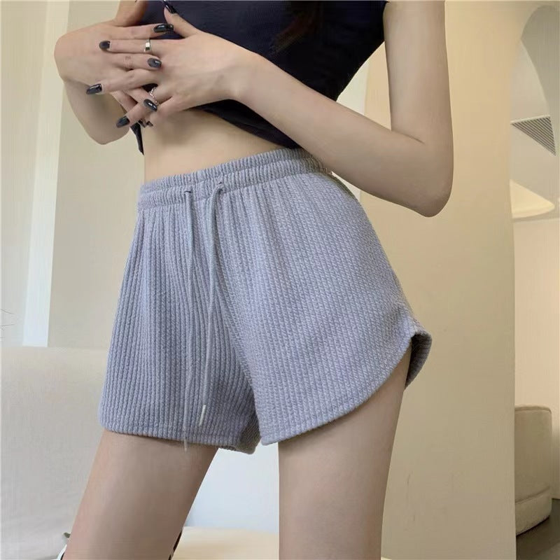 Waffle Casual All-Match Sports Shorts For Women